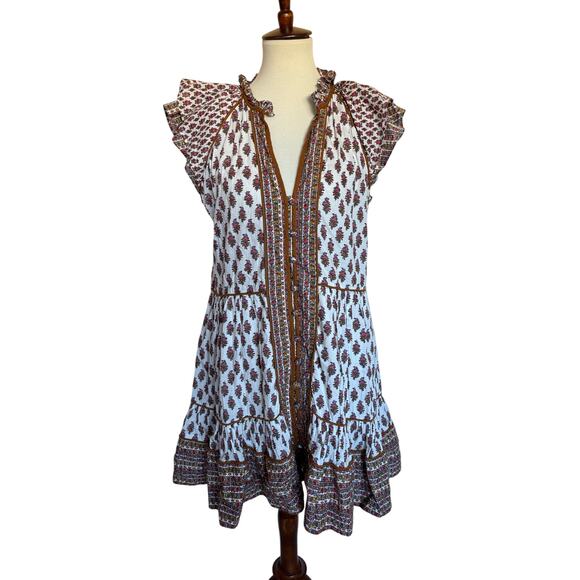 Veronica Beard Amoura Cotton Print Swing Dress - Picture 2 of 5